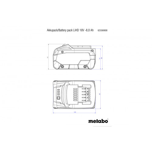 18V 10.0Ah LiHD akumulátor METABO