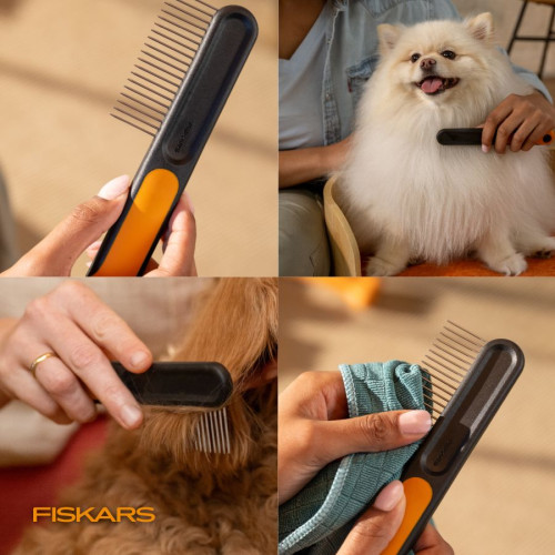 Kovový hrebeň Fiskars Pet Care