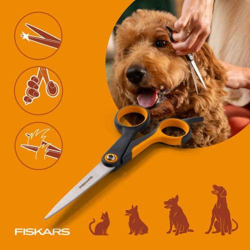 Nožnice rovné na detailné strihanie Fiskars Pet Care