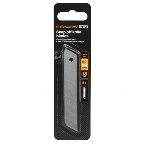 Náhradné brity pre odlamovací nôž FISKARS CarbonMax, 18 mm (5 ks)