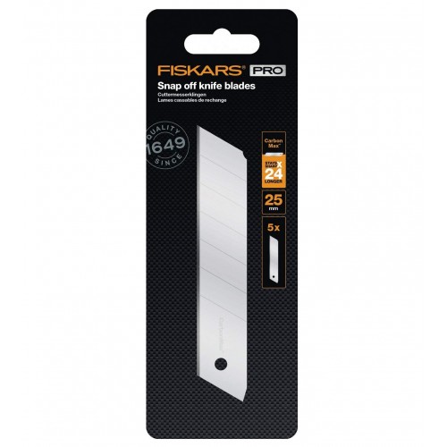 Náhradné brity pre odlamovací nôž FISKARS CarbonMax, 25 mm (5 ks)