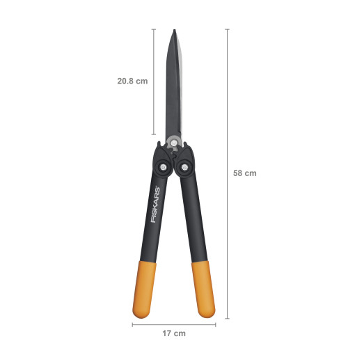 Nožnice na živý plot so zubovým prevodom FISKARS PowerGear HS72