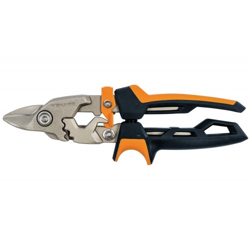 Prevodové nožnice na plech FISKARS PowerGear, krátka čepeľ