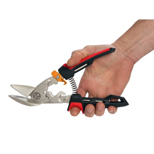 Prevodové nožnice na plech FISKARS PowerGear, offsetové ľavé