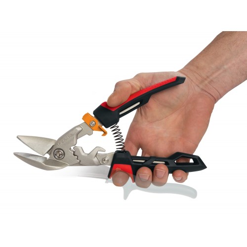 Prevodové nožnice na plech FISKARS PowerGear, offsetové ľavé