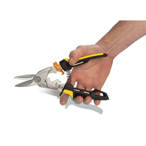 Prevodové nožnice na plech FISKARS PowerGear, priame