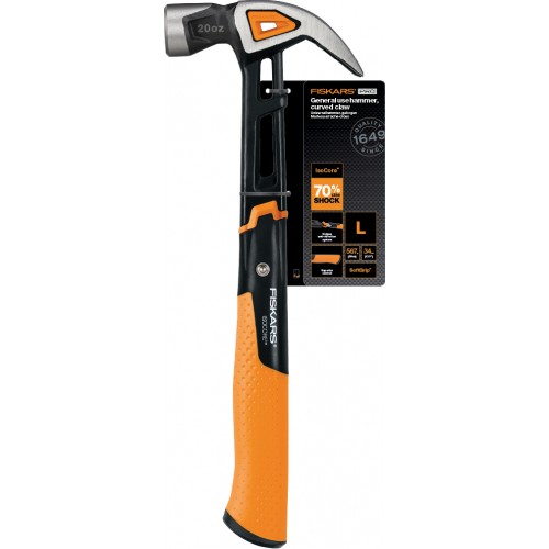 Tesárske kladivo L 20oz/13,5" FISKARS HARDWARE, zahnuté čeľuste