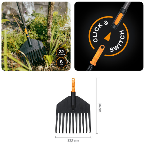 Úzke hrable na lístie Fiskars OneClick