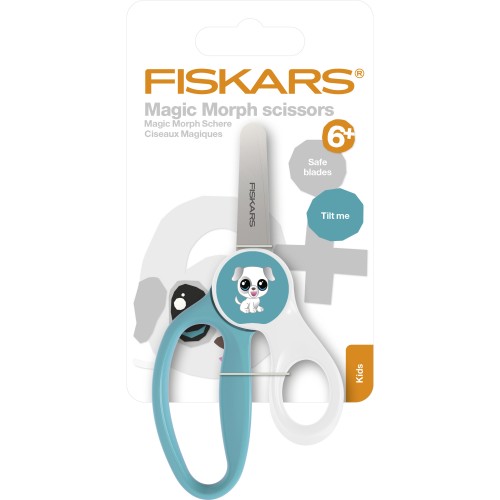 Detské nožnice FISKARS Magic Morph, 13 cm, šteniatko