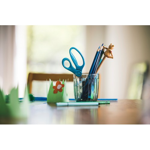 Detské nožnice so zaoblenou špičkou FISKARS, 13 cm, tyrkysové