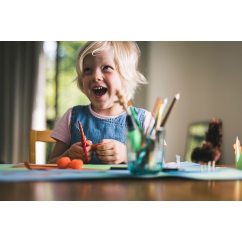 Tréningové detské nožnice FISKARS, červené