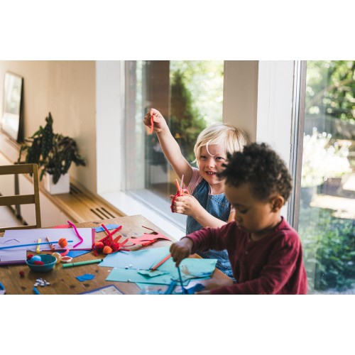 Tréningové detské nožnice FISKARS, červené