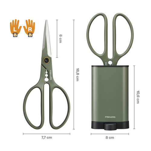Prestrihávacie nožnice na kvetiny s puzdrom FISKARS Plant Care, 17 cm