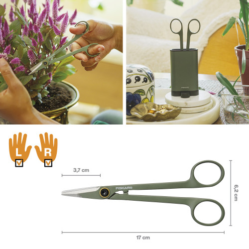 Prestrihávacie nožnice s puzdrom FISKARS Plant Care, 16 cm