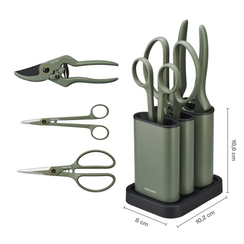 Sada nožníc s puzdrami FISKARS Plant Care, 3 ks