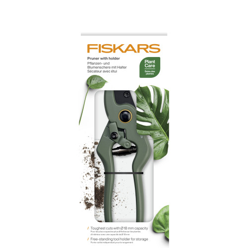 Záhradné nožnice s puzdrom FISKARS Plant Care, 18 cm