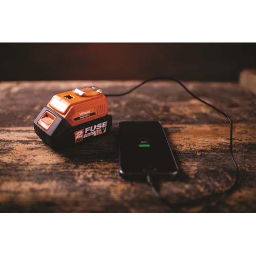 Akumulátorové svietidlo + USB nabíjačka VILLAGER FUSE VLN 9920 (bez batérie a nabíjačky)