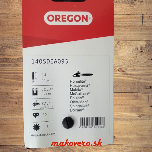 14in 3/8in 1,3mm, 52čl., A095, lišta vodiaca OREGON (35cm) 